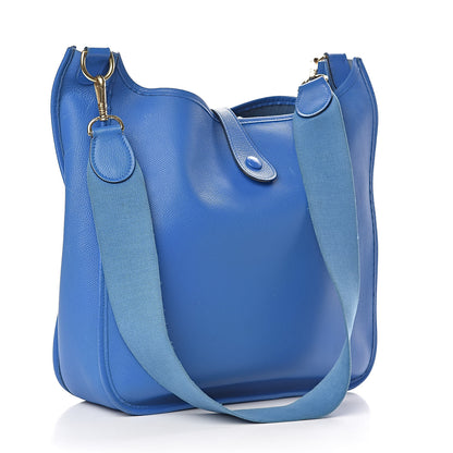 Hermes Courchevel Evelyne GM Bleu France 3 of 17