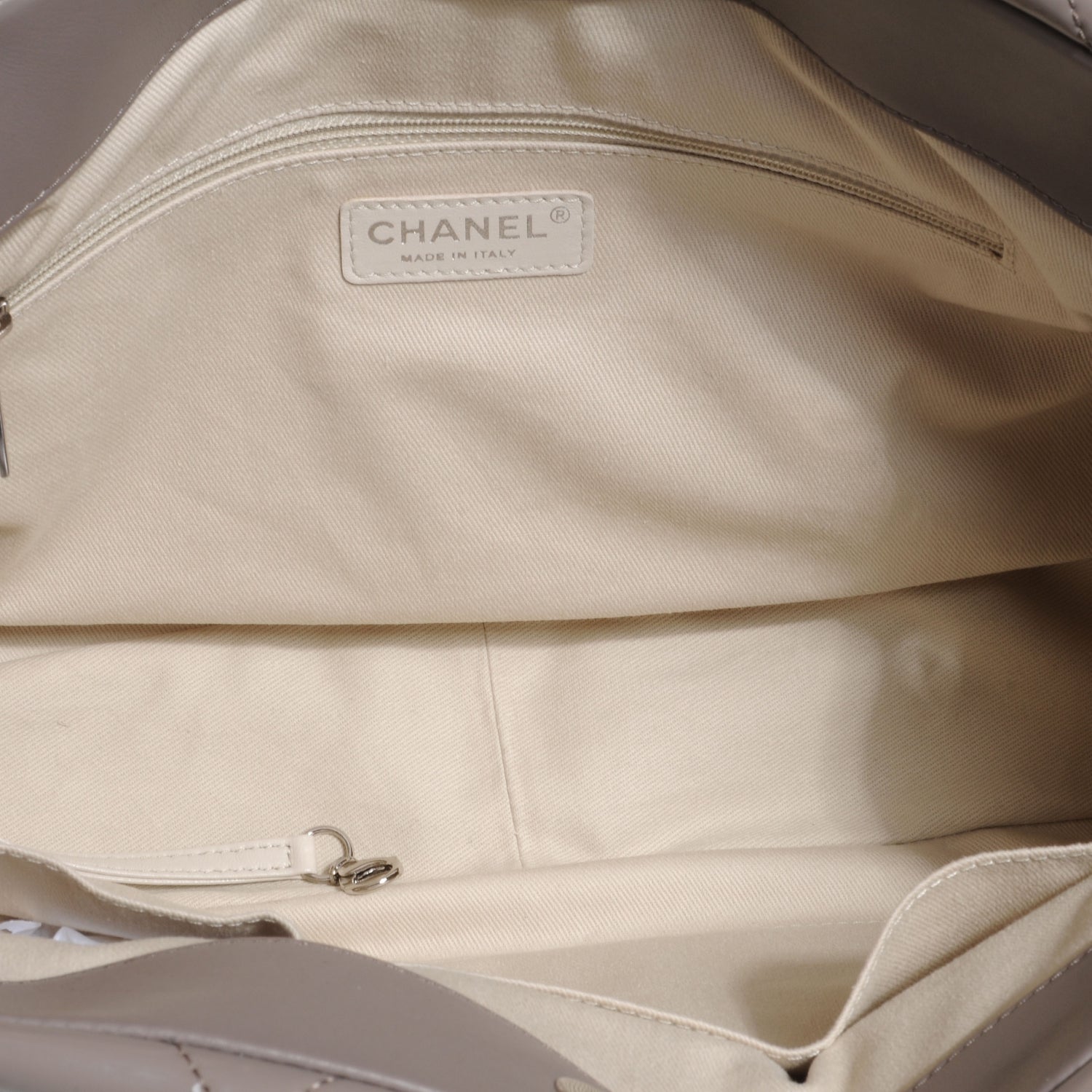 Chanel Patent Timeless CC Tote Light Grey 5 of 7