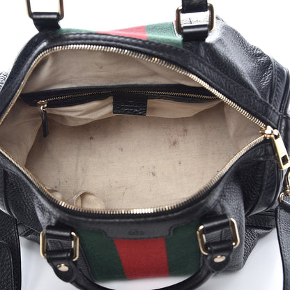 Gucci Calfskin Vintage Web Medium Boston Black 6 of 16