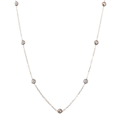 Cartier 18K Pink Gold 8 Diamond D'Amour Station Necklace 1 of 6