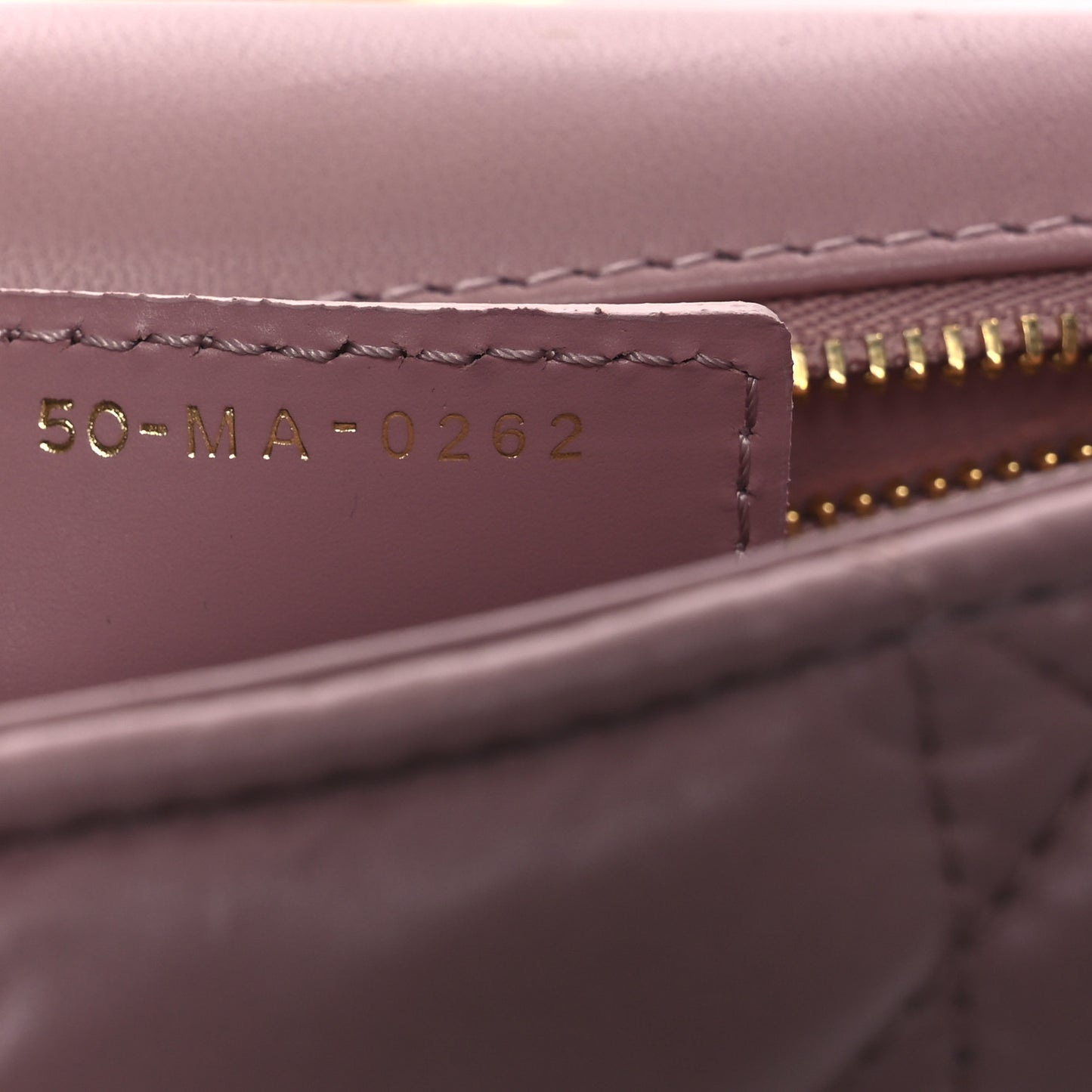 Lambskin Macrocannage Small Dior Caro Bag Pink