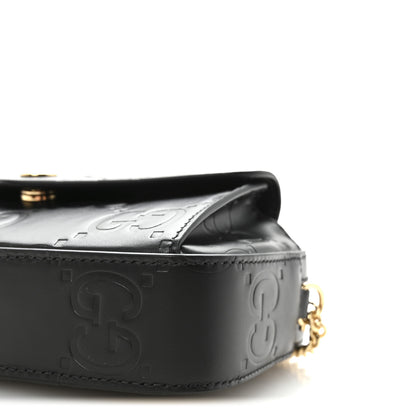Gucci Calfskin GG Super Mini Debossed Chain Wallet Black 9 of 9