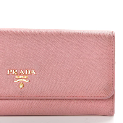Prada Saffiano Continental Flap Wallet Orchidea 5 of 9