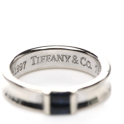 Tiffany 18K White Gold Blue Sapphire Stacking Ring 49 5 4 of 4