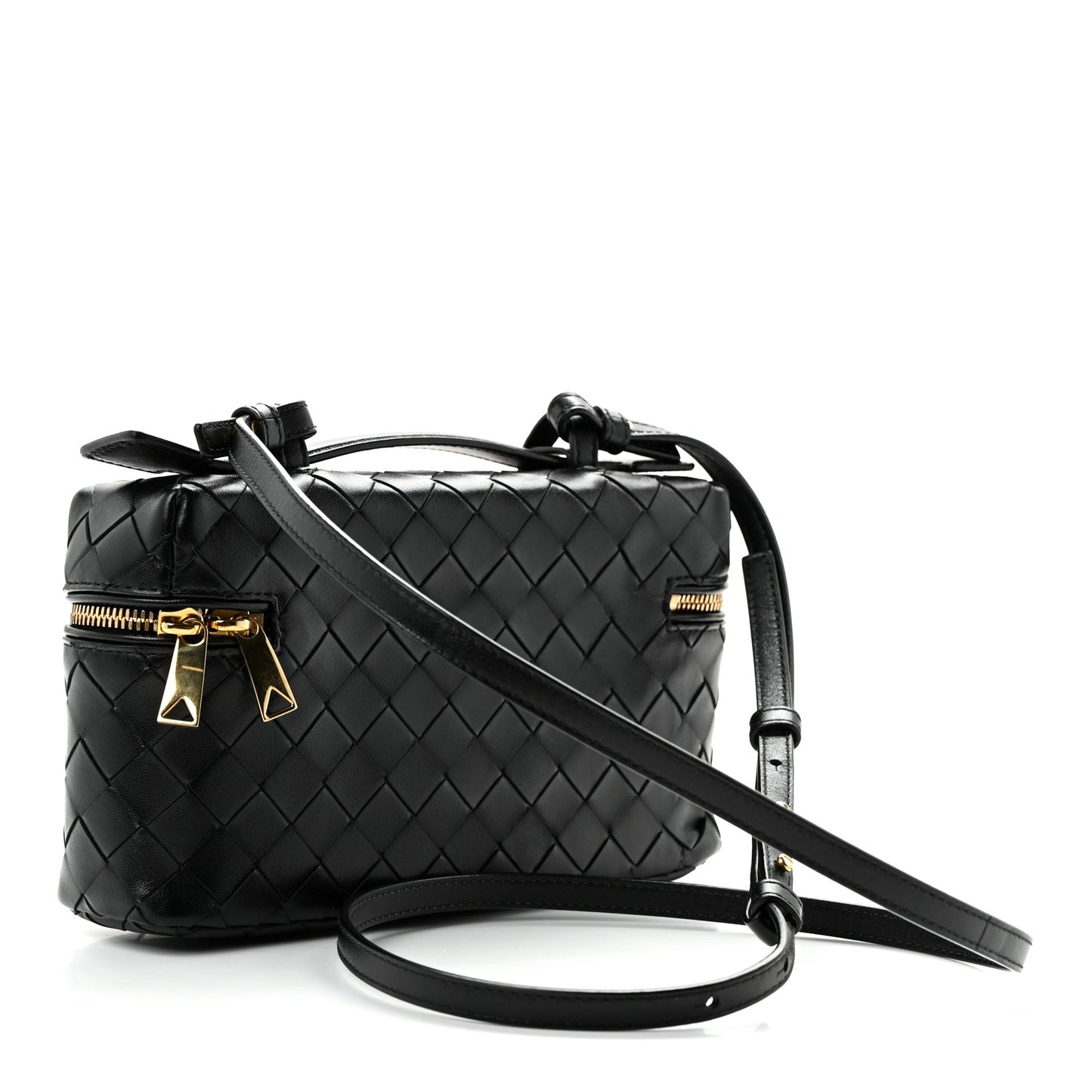 Calfskin Intrecciato Bang Bang Vanity Case Black