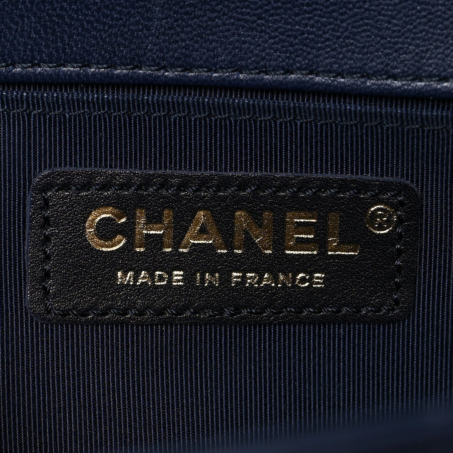 Lambskin Quilted Medium Boy Flap Dark Navy