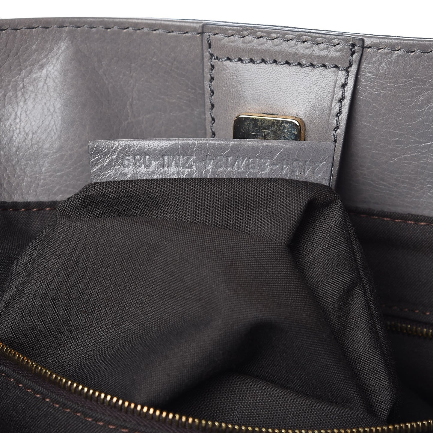 Vitello Acqua Large Twins Tote Grigio Scuro