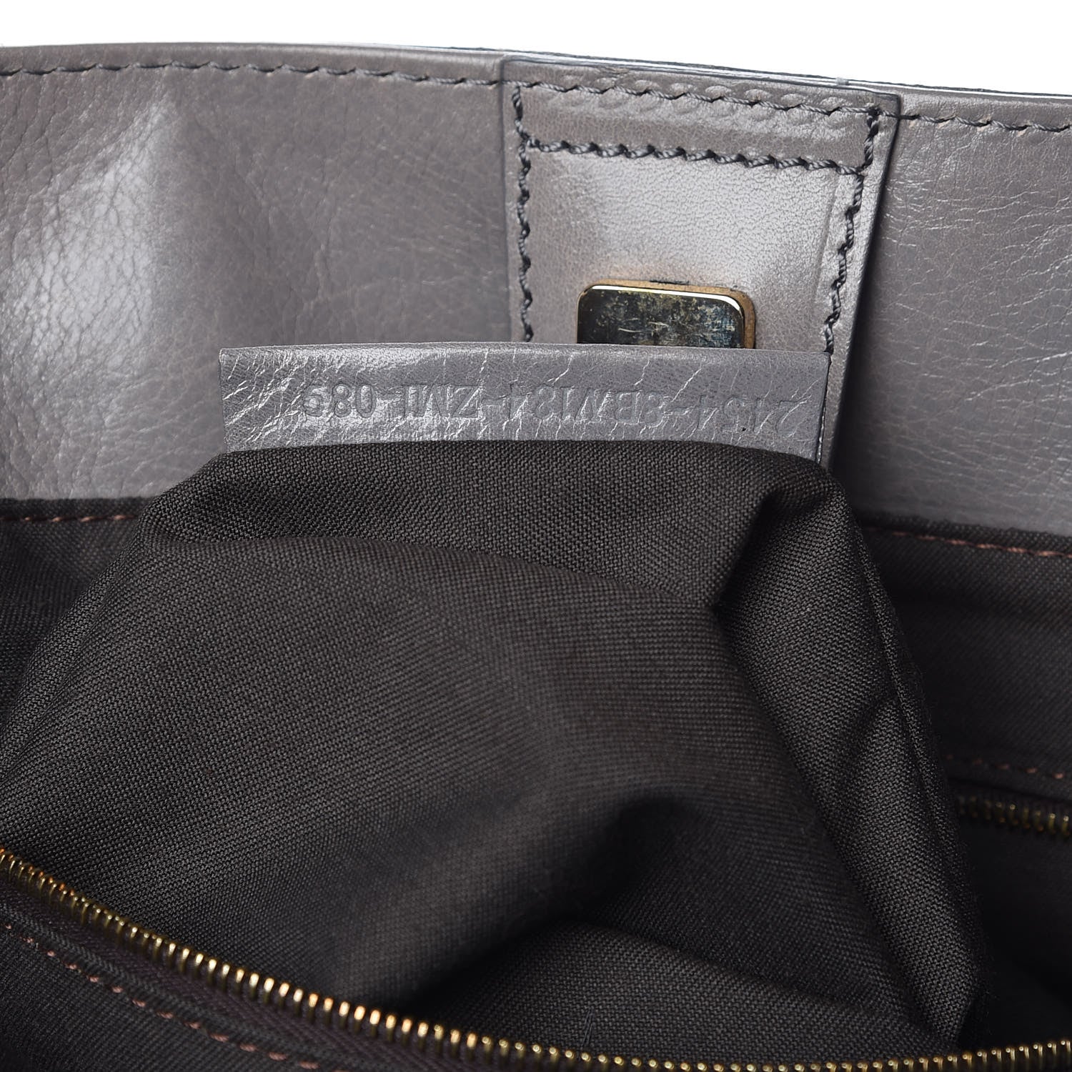 Fendi Vitello Acqua Large Twins Tote Grigio Scuro 7 of 9