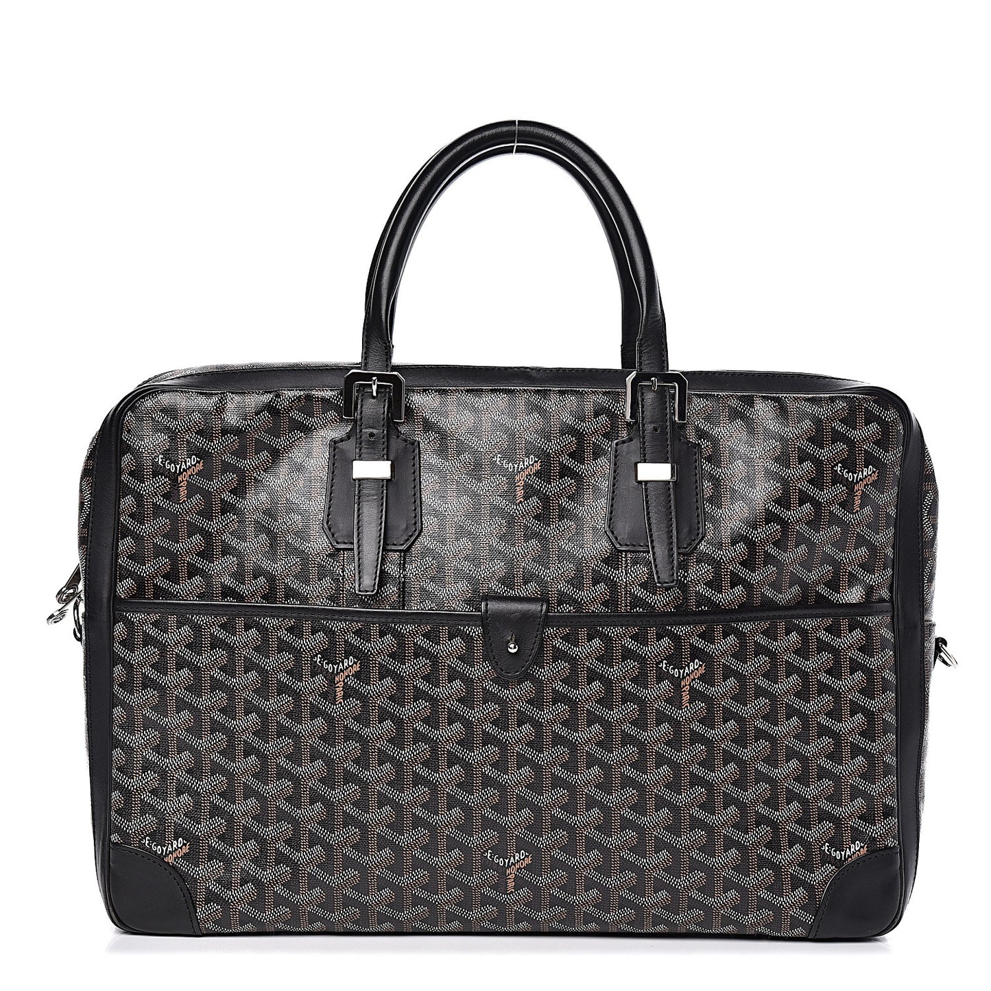 Goyardine Ambassade MM Briefcase Black