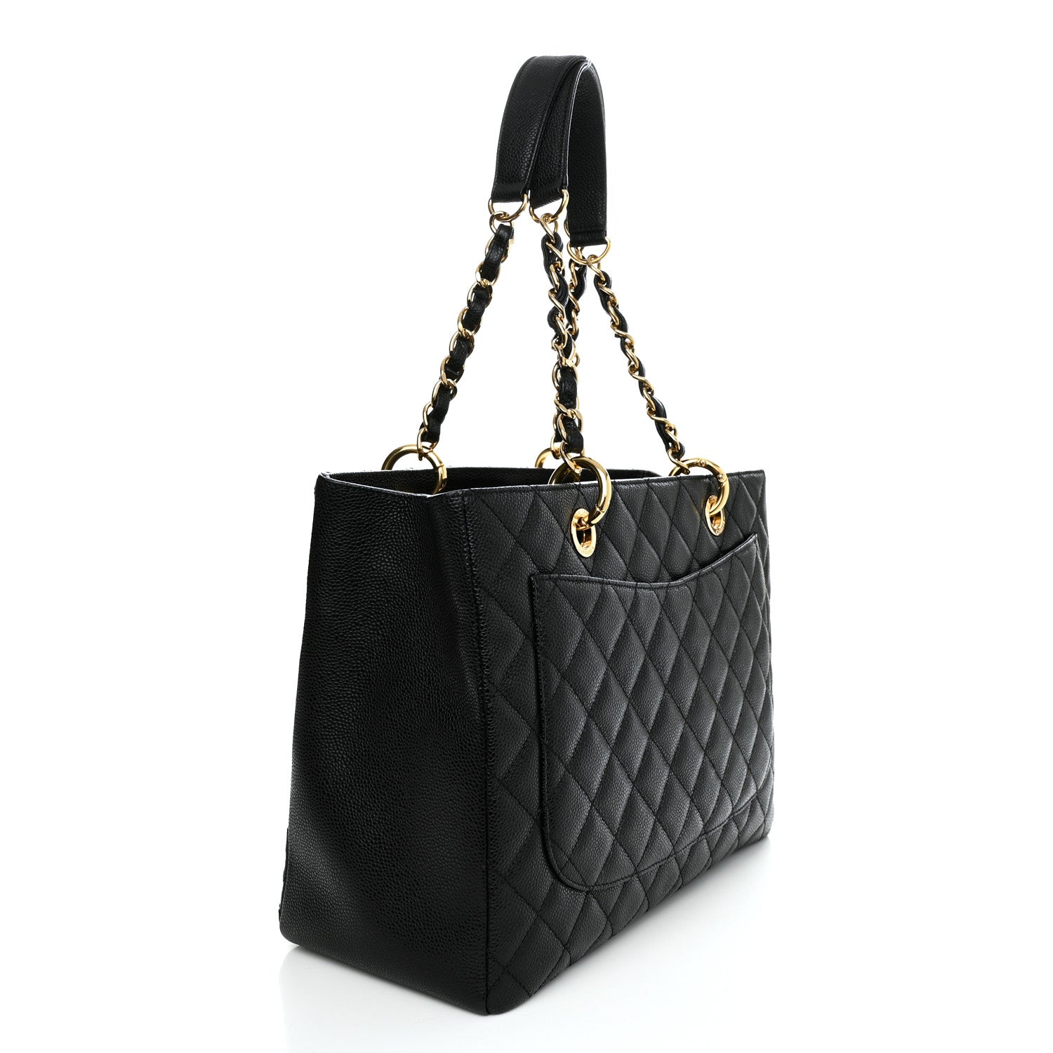 Chanel Caviar Quilted Grand Shopping Tote GST Black 3 of 10