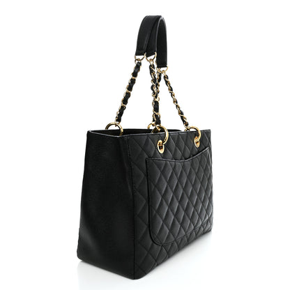 Chanel Caviar Quilted Grand Shopping Tote GST Black 3 of 10