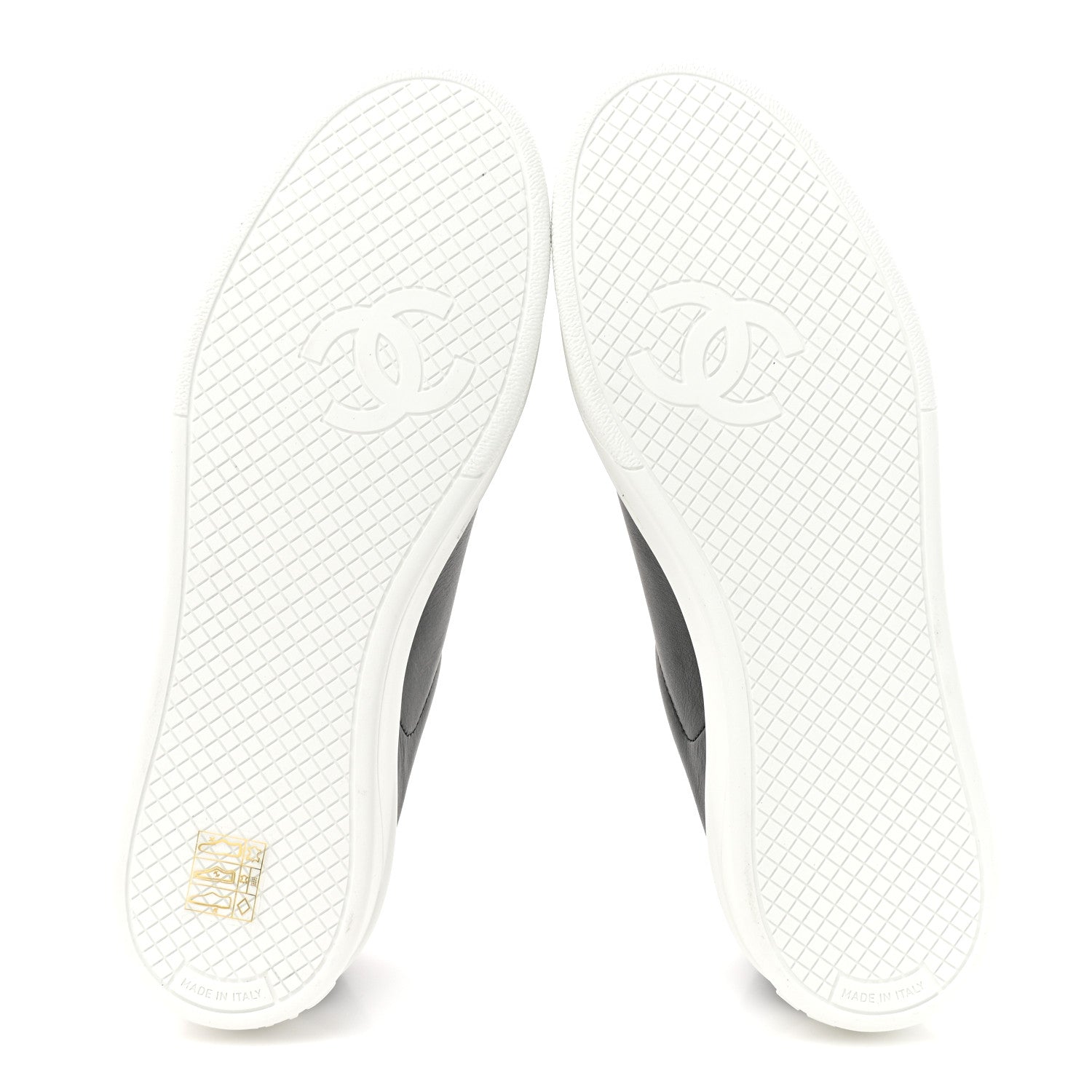 Chanel Calfskin CC Womens Sneakers 37 Black 5 of 8