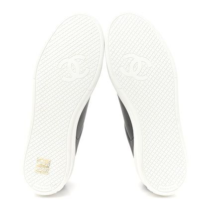Chanel Calfskin CC Womens Sneakers 37 Black 5 of 8