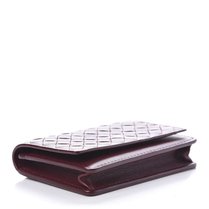 Bottega Veneta Nappa Intrecciato Card Holder Gigolo Red 5 of 11