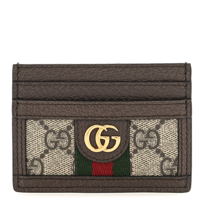 Gucci GG Supreme Monogram Ophidia Card Holder Brown 1 of 7