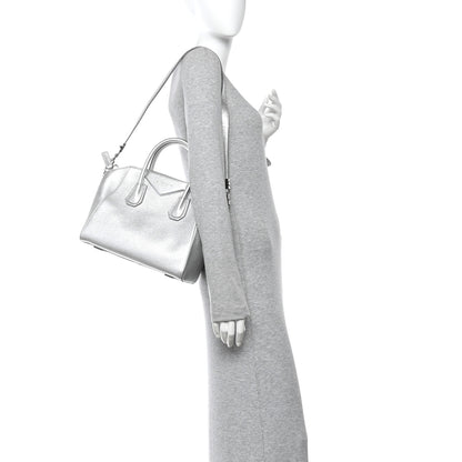 Givenchy Metallic Sugar Goatskin Small Antigona Silver 2 of 10