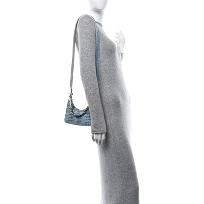 Givenchy Denim Mini Moon Cut Out Shoulder Bag Light Blue 3 of 9