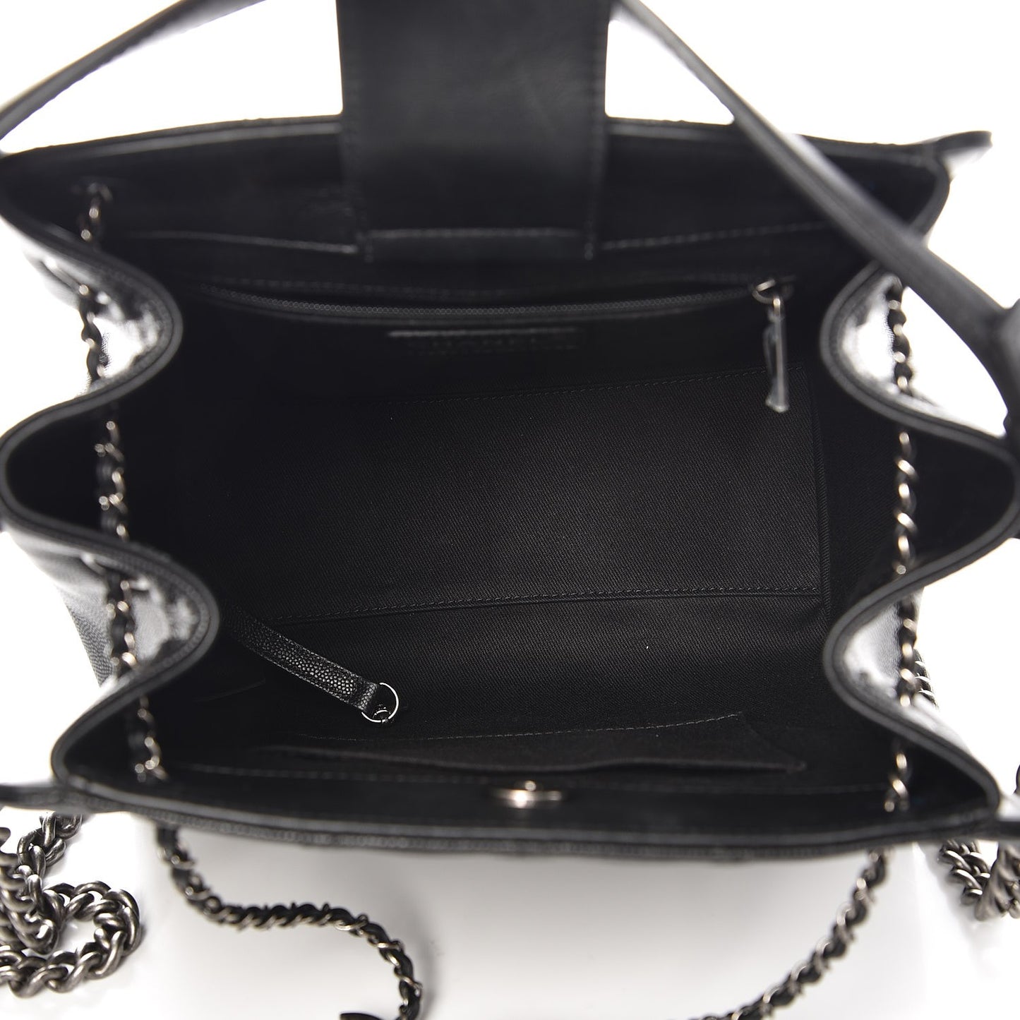 Caviar Quilted Medium CC Bucket Bag Black