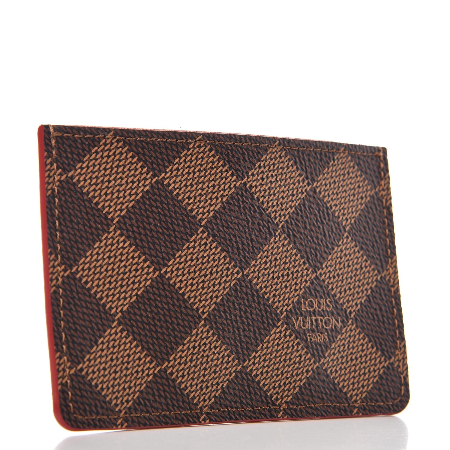 Louis Vuitton Damier Ebene Caissa Card Holder Cherry 3 of 7