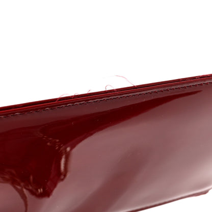Christian Dior Patent Cannage Lady Dior Chain Wallet Rouge Ceris 13 of 15
