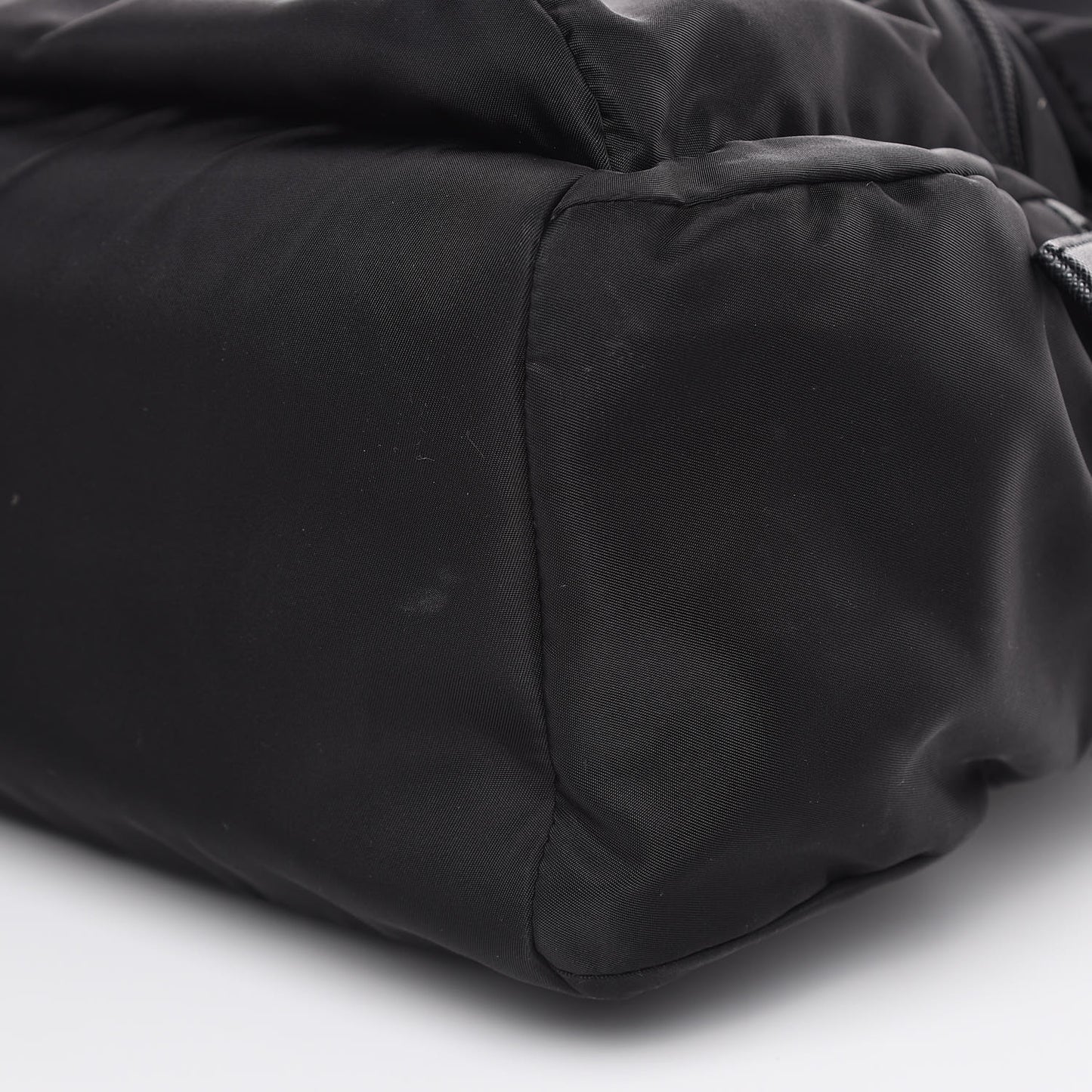 Nylon Montagna Saffiano Day Backpack Black