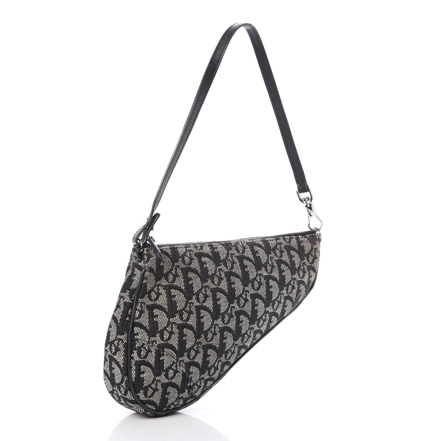 Christian Dior Monogram Mini Saddle Pochette Navy 3 of 7