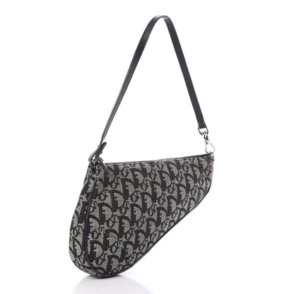 Christian Dior Monogram Mini Saddle Pochette Navy 3 of 7