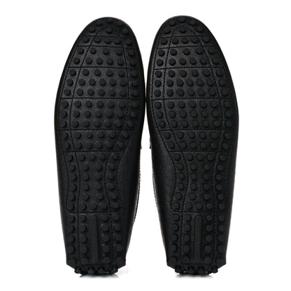 Louis Vuitton Taiga Hockenheim Moccasin Loafers 8.5 Black 6 of 12