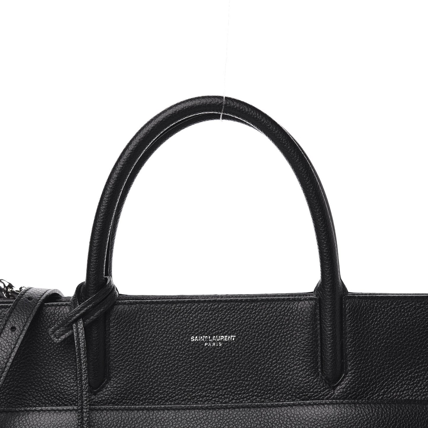 Grained Calfskin Medium Rive Gauche Cabas Black