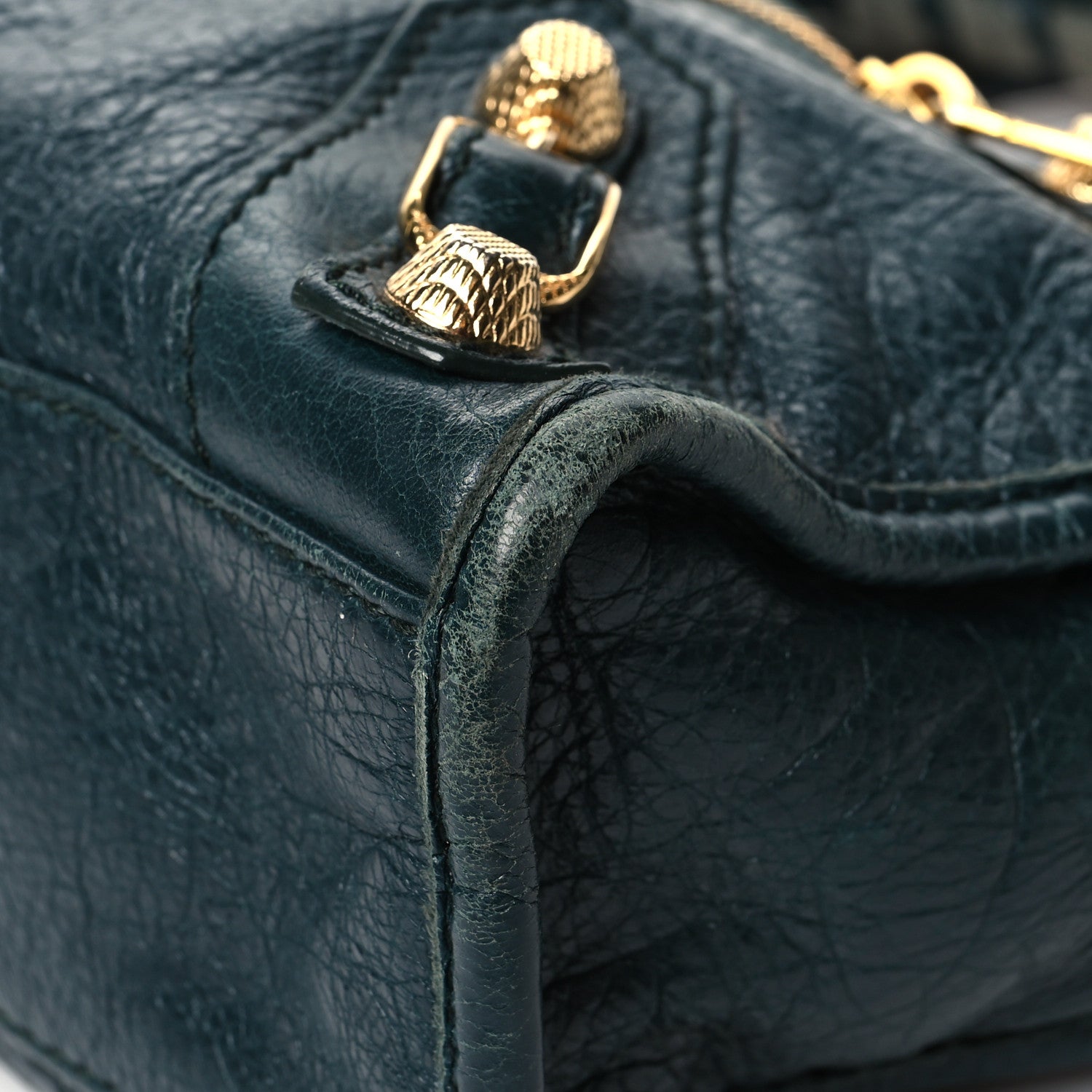 Balenciaga Agneau Giant 12 Gold Hardware Mini City Vert Pinede 10 of 16