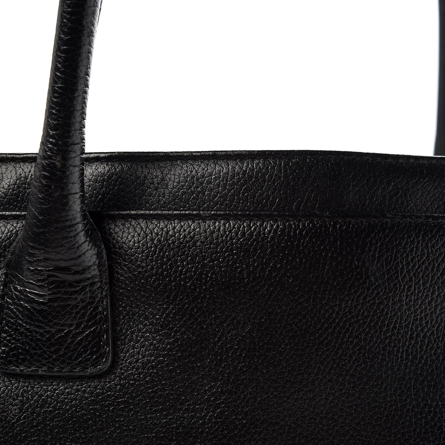 Calfskin Cerf Executive Shopper Tote Black