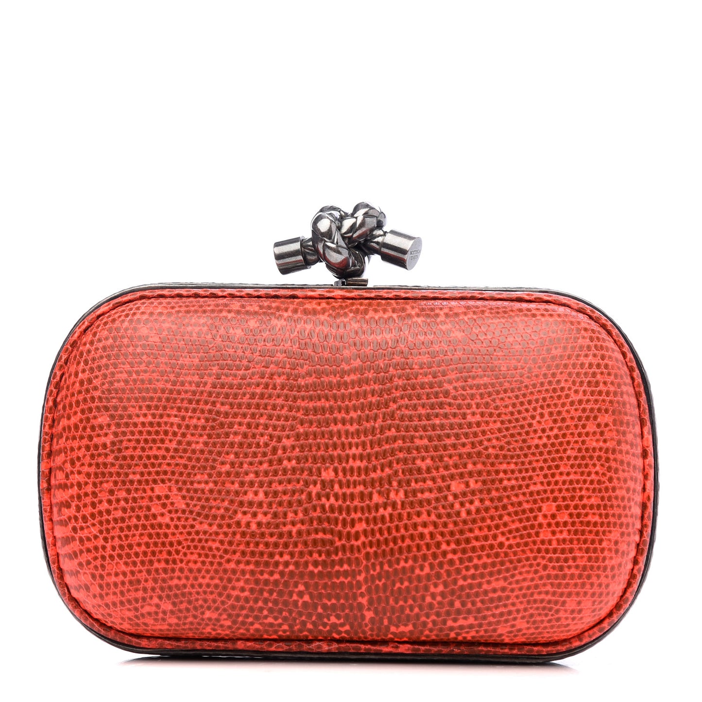 Lizard Knot Clutch Neon Orange