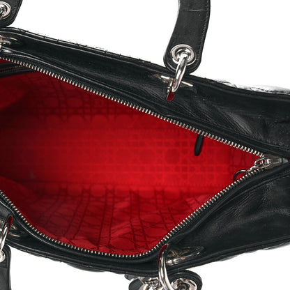 Christian Dior Lambskin Cannage Large Lady Dior Black 4 of 9
