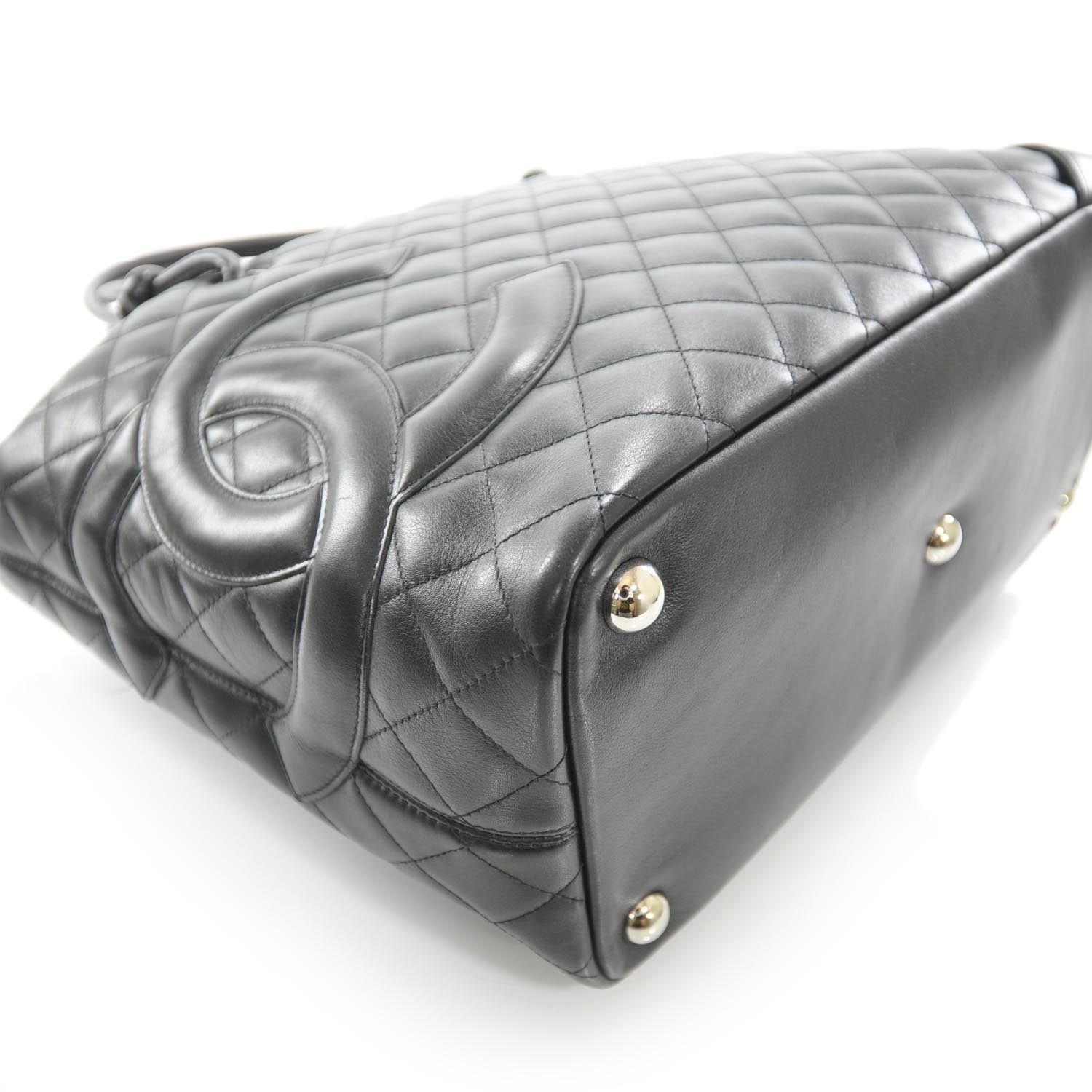 Chanel Calfskin Quilted Large Cambon Tote Black 5 of 9