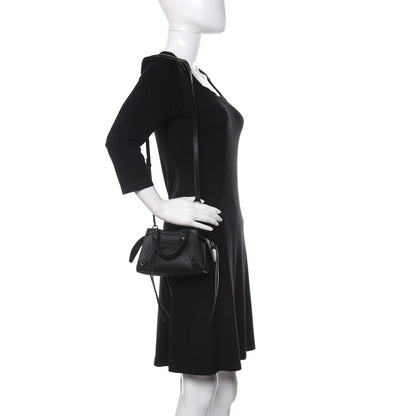 Balenciaga Smooth Calfskin Neo Classic Black Hardware Nano City Crossbody Black 2 of 8