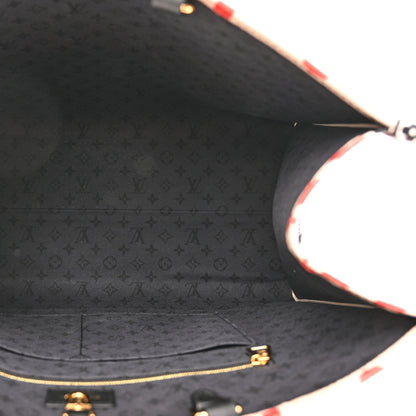 Louis Vuitton Monogram Giant Crafty Onthego GM Creme Rouge Black 5 of 11