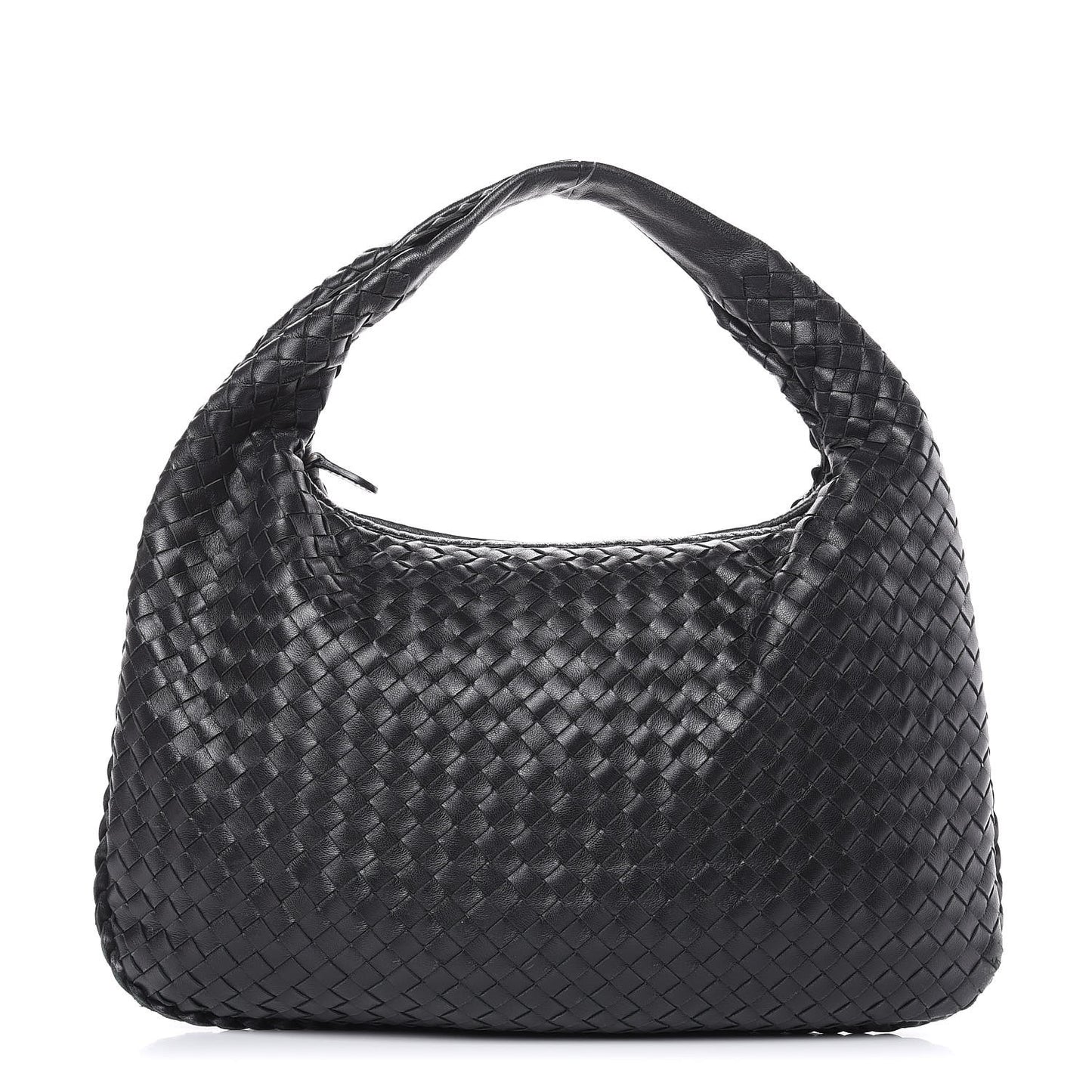 Nappa Intrecciato Small Veneta Hobo Black
