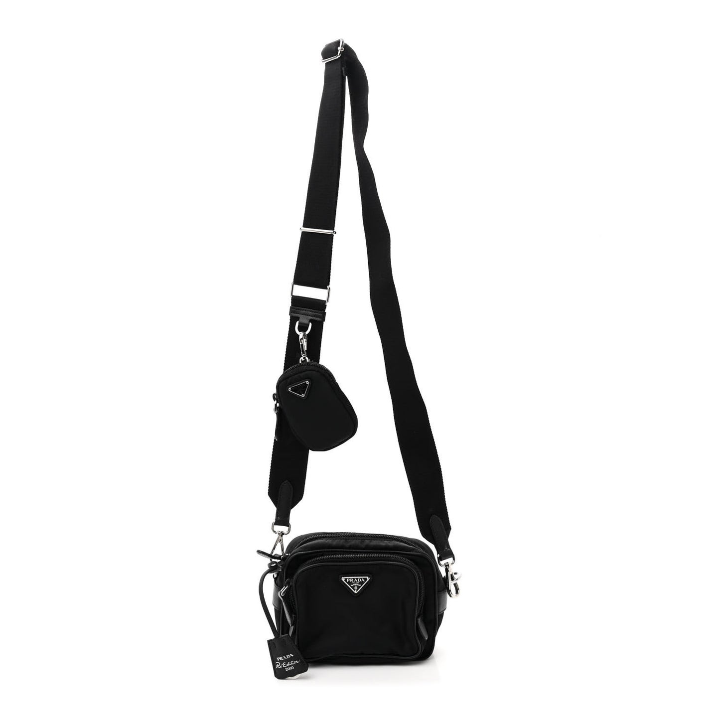 Tessuto Nylon Saffiano Re-Edition 2005 Camera Shoulder Bag Black