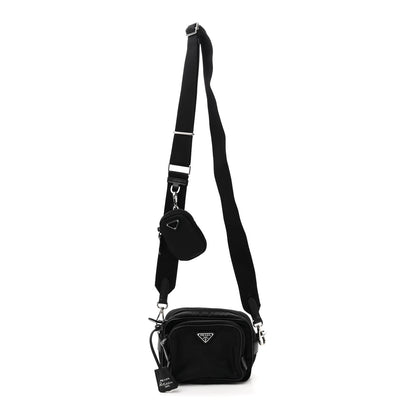 Prada Tessuto Nylon Saffiano Re-Edition 2005 Camera Shoulder Bag Black 1 of 11