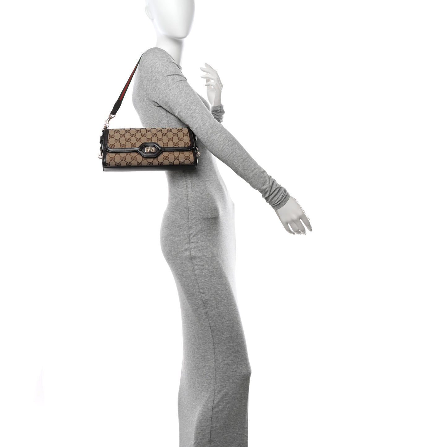 GG Monogram Small Luce Shoulder Bag Beige Ebony