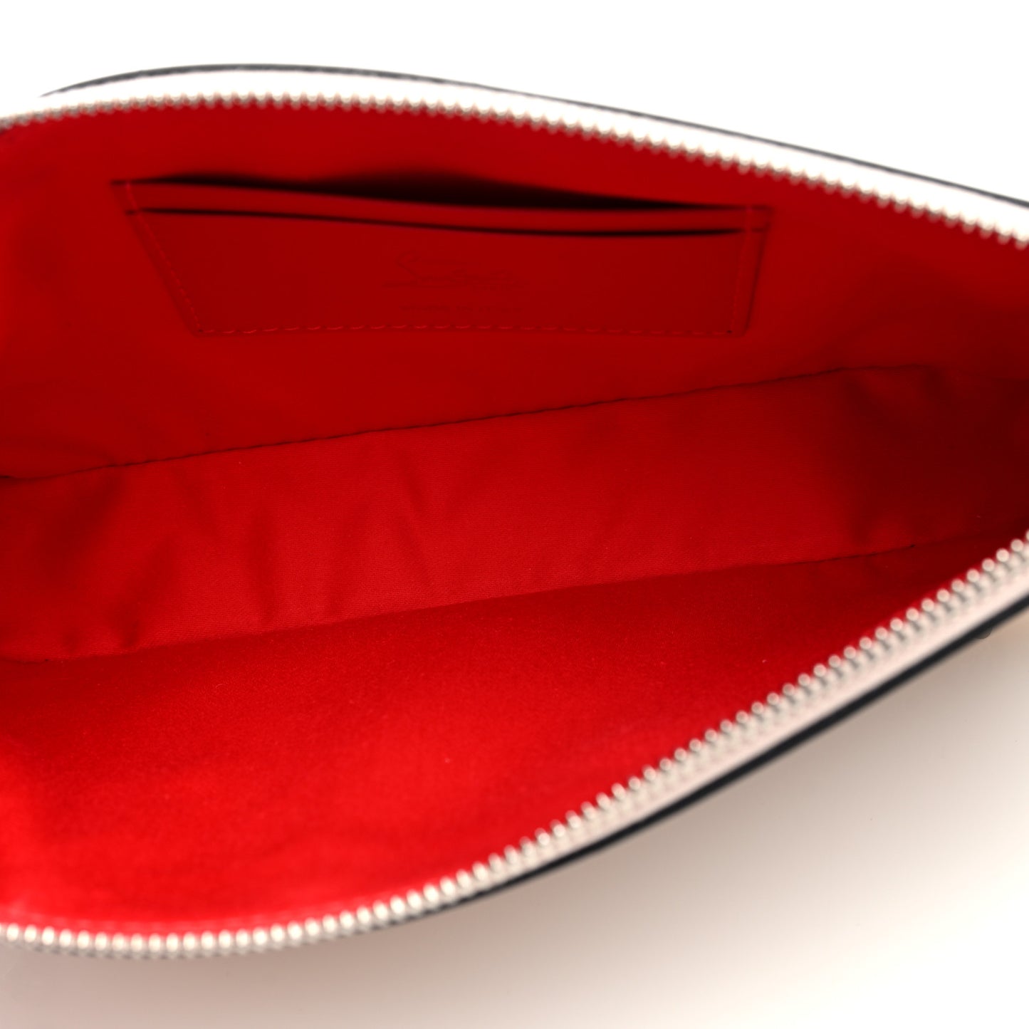 Calfskin Paris Spiked Loubila Chain Clutch Leche
