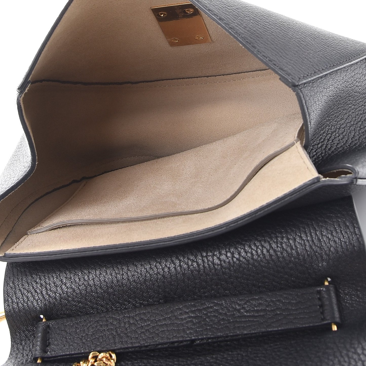 Grained Lambskin Drew Shoulder Bag Black