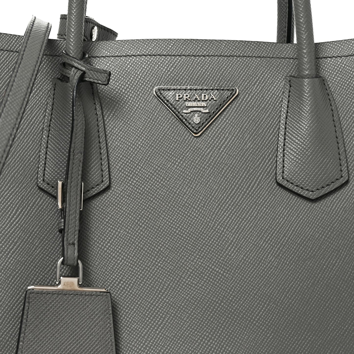 Saffiano Cuir Small Double Bag Marmo