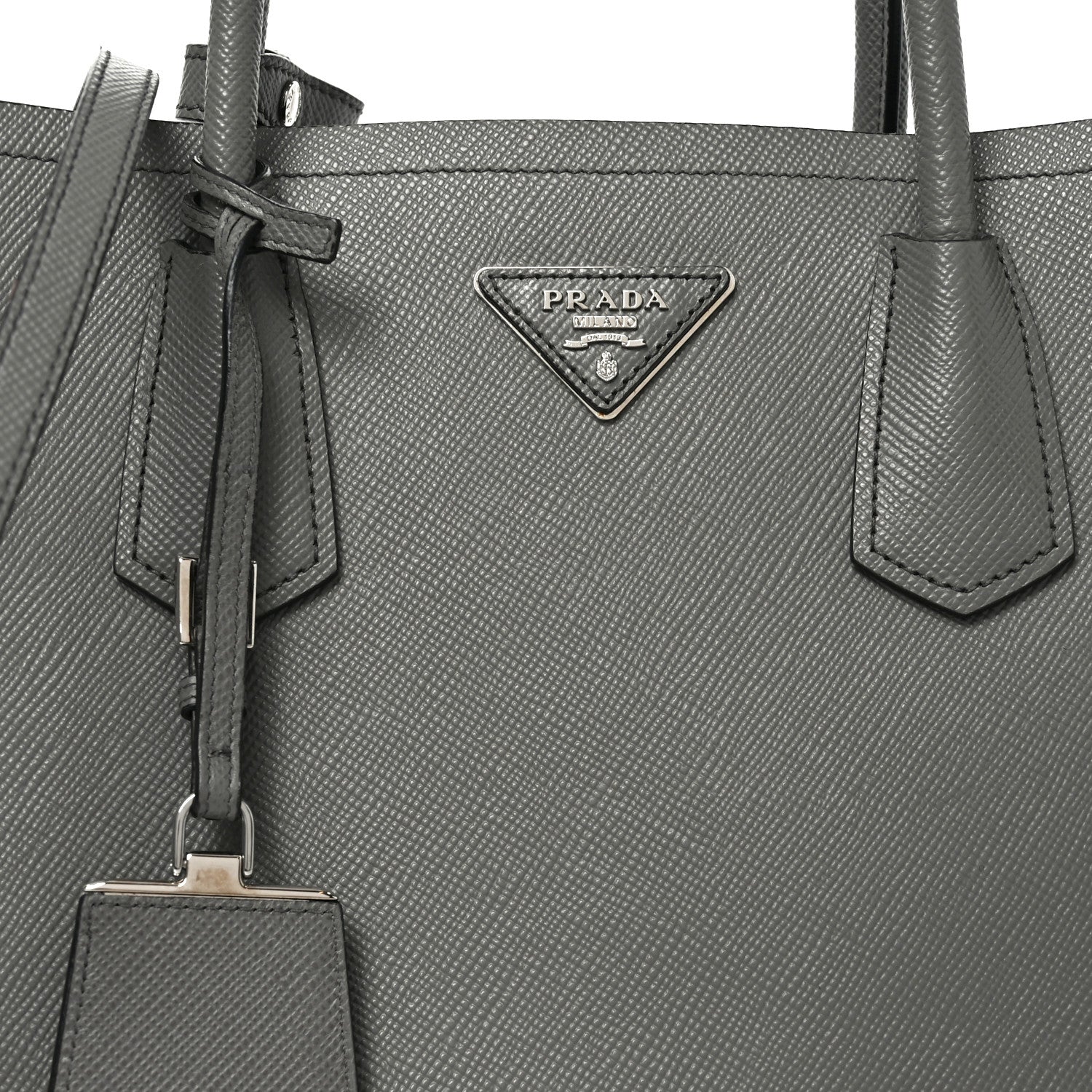Prada Saffiano Cuir Small Double Bag Marmo 7 of 9