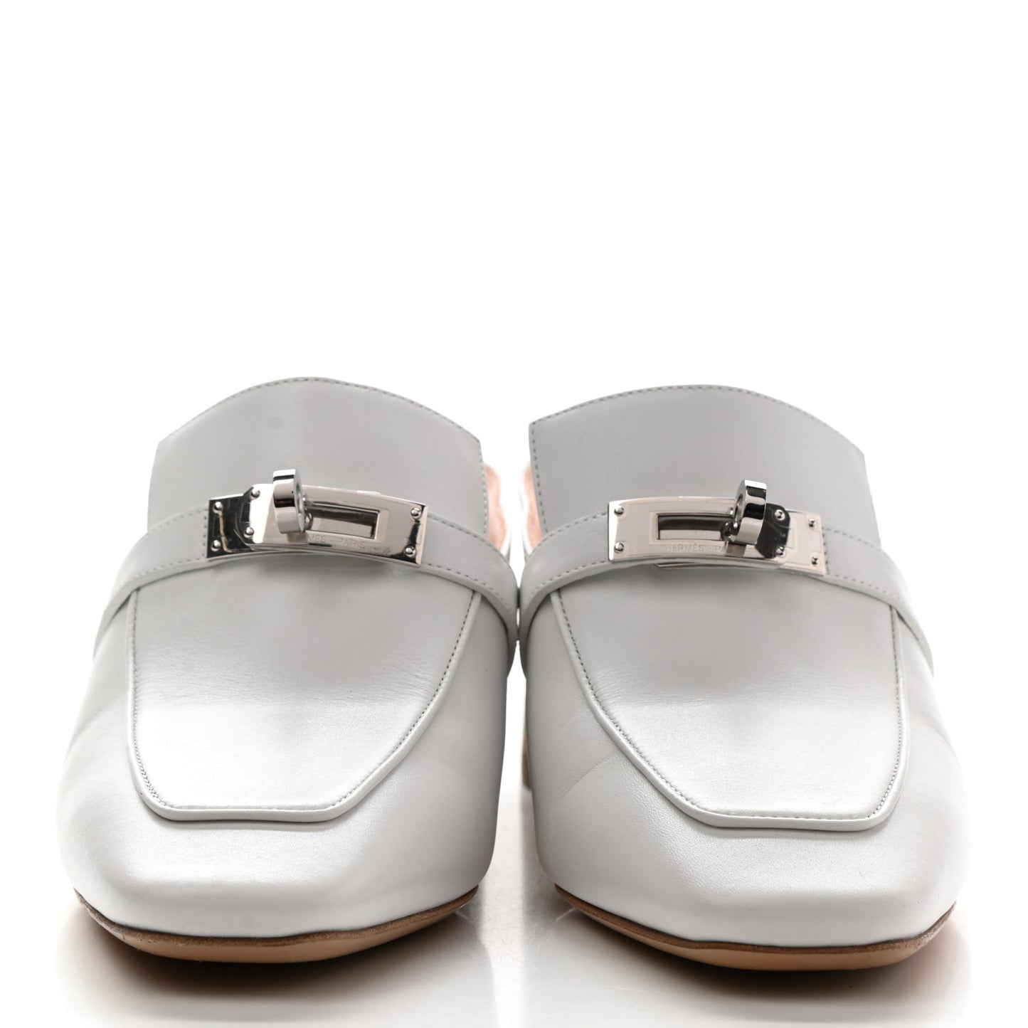 Calfskin Blossom Mules 37 White