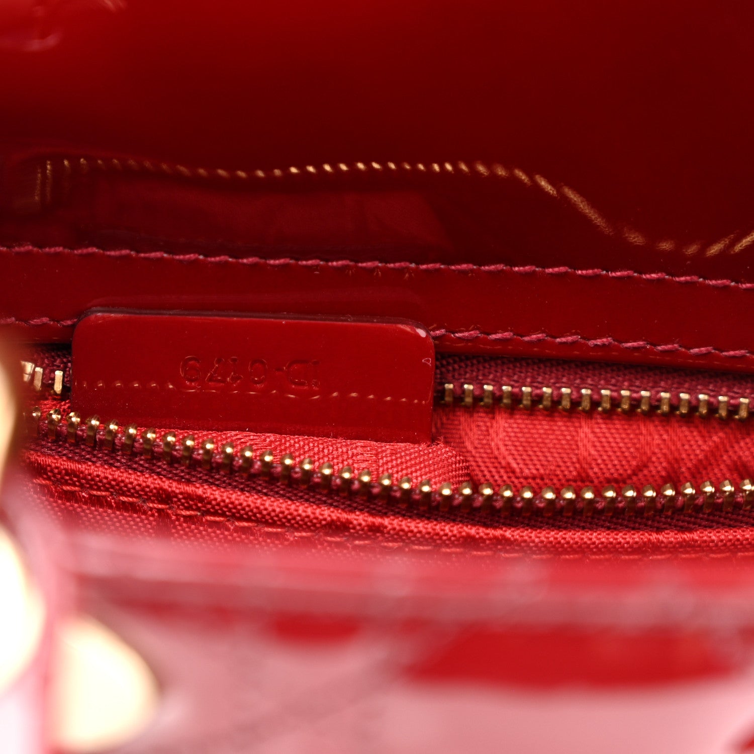 Christian Dior Patent Cannage Mini Lady Dior Red 6 of 12
