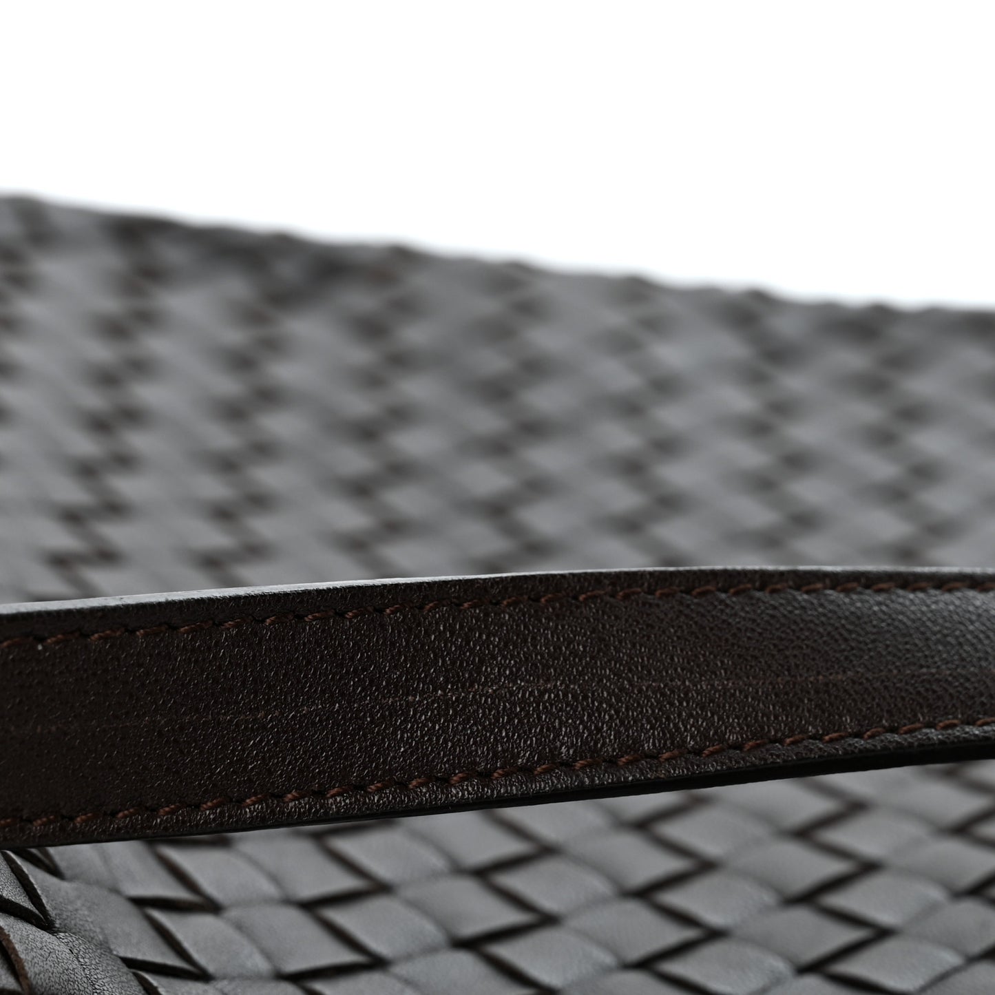 Nappa Intrecciato Messenger Bag Ebano