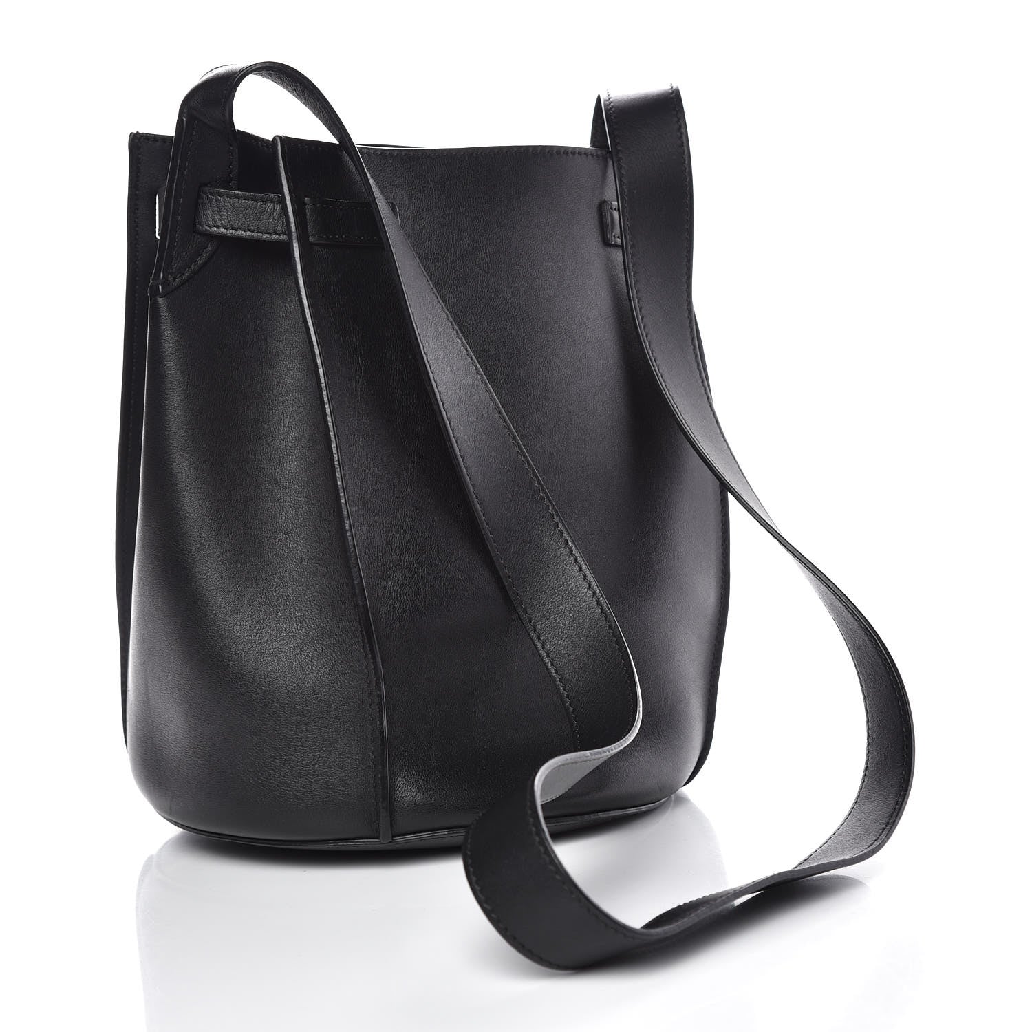 Celine Smooth Calfskin Long Strap Big Bucket Bag Black 3 of 11