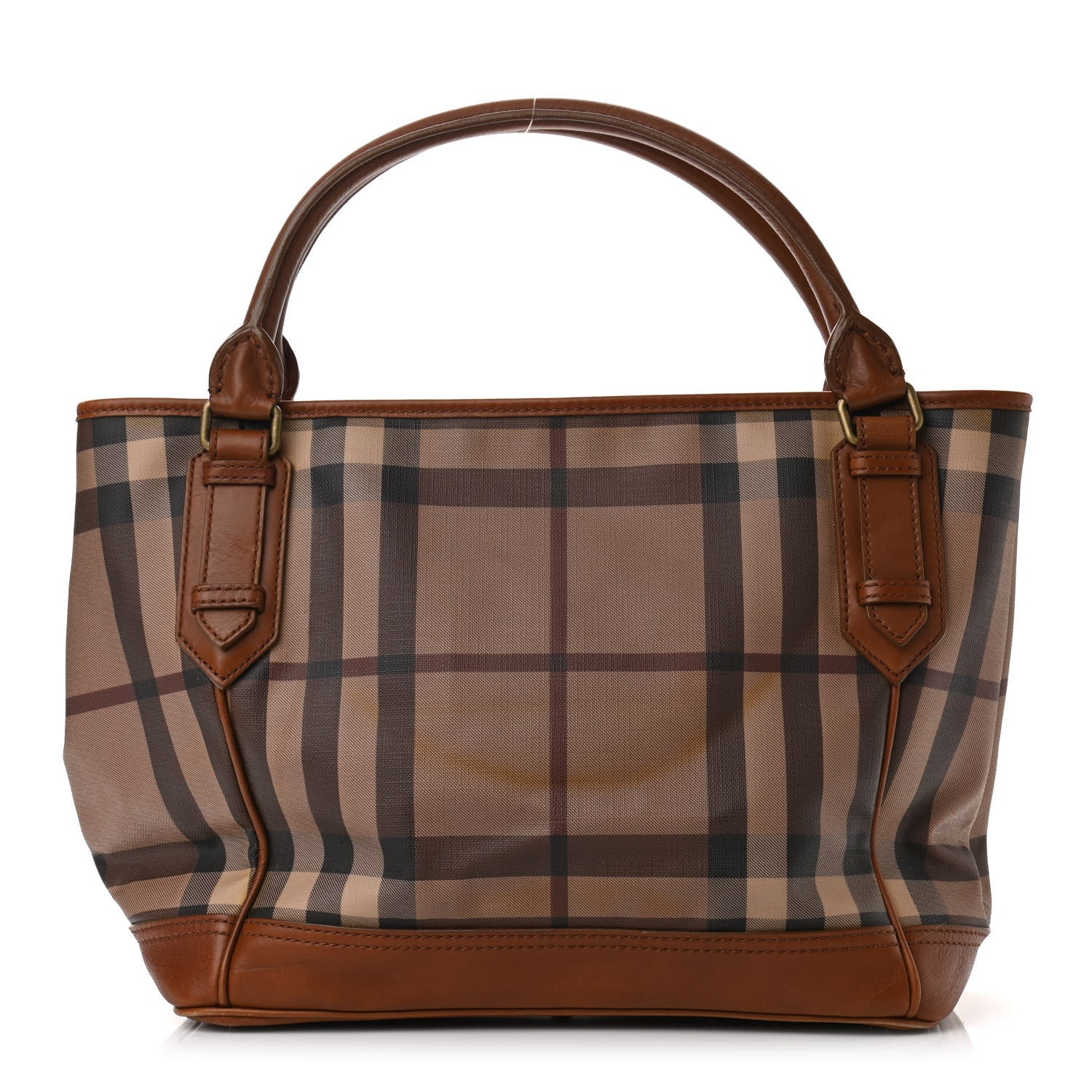 Burberry Smoked Check Tote Bag Brown 1 of 9