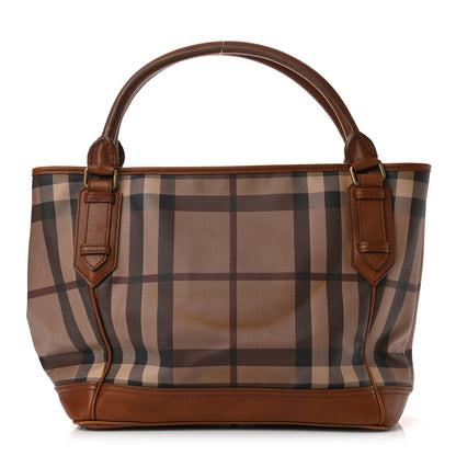 Burberry Smoked Check Tote Bag Brown 1 of 9